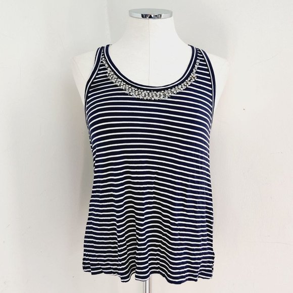 Cynthia Rowley Embellished Tank Top (L) - Picture 1 of 4